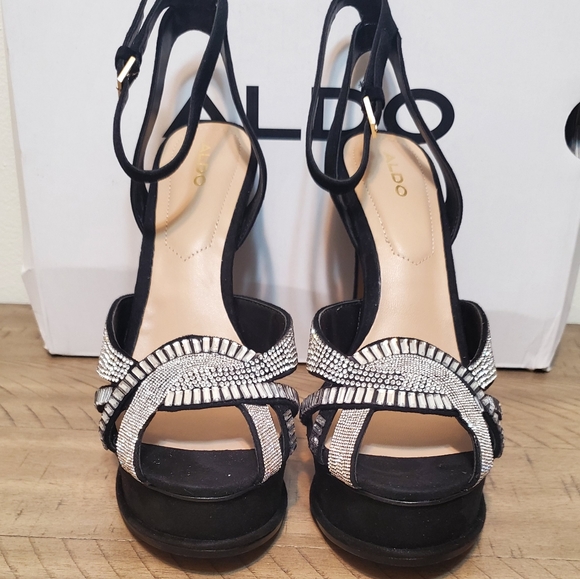Stiletto high heels Black/silver. - Picture 2 of 3